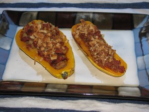 Stuffed squash 1 - done.