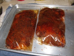 Dry rub marinade for turkey pastrami