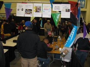 Not Your Grandpa's Ham Radio at the San Diego Mini Maker Faire - We were lucky there was a no-show next to us, so we combined the empty space with ours at the end of an aisle - good show!