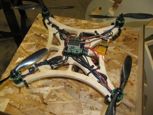 Quadcopters seem to be trendy with Makers. Maybe this is where Jeffery Beezos got that idea for small package delivery? 