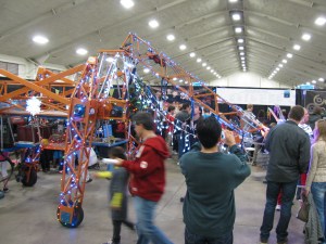 The Electric Giraffe - This image may give you some idea of Russell's size - this is the "down" position, with head lowered for crowd interaction