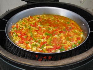 IMG_0608 wayne yoshida paella simmering on grill