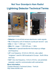KH6WZ Lightning Detector, technical details